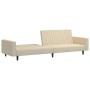 Sofá cama de 2 plazas terciopelo color crema de , Sofás - Ref: Foro24-375946, Precio: 265,11 €, Descuento: %