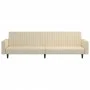 Sofá cama de 2 plazas terciopelo color crema de , Sofás - Ref: Foro24-375946, Precio: 260,54 €, Descuento: %