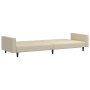 Sofá cama de 2 plazas terciopelo color crema de , Sofás - Ref: Foro24-375946, Precio: 265,11 €, Descuento: %