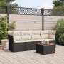 Set de muebles de jardín 5 pzas y cojines ratán sintético negro de , Conjuntos de jardín - Ref: Foro24-3223473, Precio: 272,5...