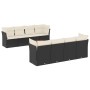 Set de sofás de jardín 8 piezas y cojines ratán sintético negro de , Conjuntos de jardín - Ref: Foro24-3223522, Precio: 492,0...
