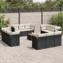 Set de sofás de jardín y cojines 13 pzas ratán sintético negro de , Conjuntos de jardín - Ref: Foro24-3223536, Precio: 791,59...
