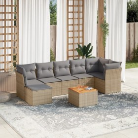 Juego de sofás de jardín con cojines beige 8 pzas ratán PE de , Conjuntos de jardín - Ref: Foro24-3223756, Precio: 456,00 €, ...