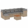 Juego de sofás de jardín con cojines beige 8 pzas ratán PE de , Conjuntos de jardín - Ref: Foro24-3223756, Precio: 456,00 €, ...