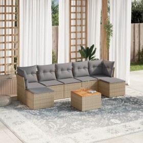 Juego de sofás de jardín con cojines beige 8 pzas ratán PE de , Conjuntos de jardín - Ref: Foro24-3223777, Precio: 443,14 €, ...