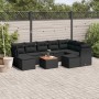 Set de sofás de jardín 10 pzas cojines ratán sintético negro de , Conjuntos de jardín - Ref: Foro24-3223962, Precio: 569,17 €...