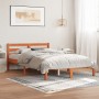 Estructura de cama madera maciza pino marrón cera 140x200 cm de , Camas y somieres - Ref: Foro24-844145, Precio: 86,81 €, Des...