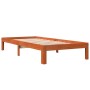Estructura de cama madera maciza de pino marrón cera 90x190 cm de , Camas y somieres - Ref: Foro24-844164, Precio: 75,23 €, D...