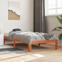 Estructura de cama madera maciza de pino marrón cera 90x190 cm de , Camas y somieres - Ref: Foro24-844164, Precio: 75,23 €, D...