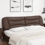 Cabecero de cama acolchado cuero sintético marrón 200 cm de , Cabeceros y pies de cama - Ref: Foro24-374625, Precio: 85,17 €,...