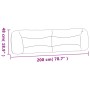 Cabecero de cama acolchado cuero sintético marrón 200 cm de , Cabeceros y pies de cama - Ref: Foro24-374625, Precio: 85,17 €,...