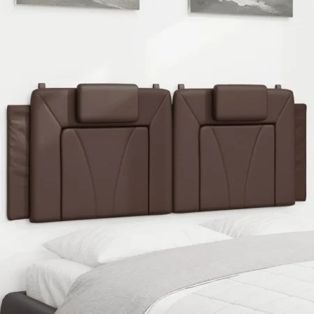 Brown synthetic leather padded headboard 120 cm by , Headboards and footboards - Ref: Foro24-374783, Price: 33,54 €, Discount: %