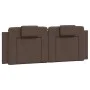 Brown synthetic leather padded headboard 120 cm by , Headboards and footboards - Ref: Foro24-374783, Price: 33,54 €, Discount: %