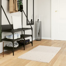 Alfombra de pelo largo moderna crema 60x110 cm de , Alfombras - Ref: Foro24-375228, Precio: 18,69 €, Descuento: %