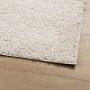 Alfombra de pelo largo moderna crema 140x200 cm de , Alfombras - Ref: Foro24-375235, Precio: 55,56 €, Descuento: %