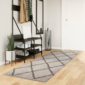 Alfombra pelo largo moderna PAMPLONA beige antracita 80x250 cm de , Alfombras - Ref: Foro24-375385, Precio: 37,30 €, Descuent...