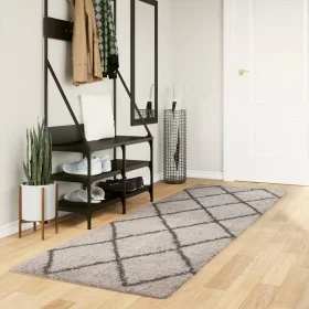 Alfombra pelo largo moderna PAMPLONA beige antracita 80x250 cm de , Alfombras - Ref: Foro24-375385, Precio: 36,88 €, Descuent...