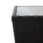 Mesa de centro ratán PE y vidrio templado negro 41,5x41,5x43 cm de vidaXL, Mesas de jardín - Ref: Foro24-46195, Precio: 62,84...