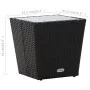 Mesa de centro ratán PE y vidrio templado negro 41,5x41,5x43 cm de vidaXL, Mesas de jardín - Ref: Foro24-46195, Precio: 62,84...