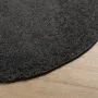 Alfombra de pelo largo moderna gris antracita Ø 80 cm de , Alfombras - Ref: Foro24-375199, Precio: 23,15 €, Descuento: %