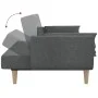 Sofá cama de 2 plazas con dos almohadas tela gris claro de , Sofás - Ref: Foro24-375869, Precio: 285,57 €, Descuento: %