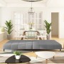 Sofá cama de 2 plazas terciopelo gris claro de , Sofás - Ref: Foro24-375874, Precio: 249,42 €, Descuento: %