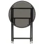 Mesa de centro ratán sintético y vidrio templado negro 60 cm de vidaXL, Mesas de jardín - Ref: Foro24-46203, Precio: 60,67 €,...