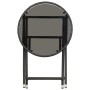 Mesa de centro ratán sintético y vidrio templado negro 60 cm de vidaXL, Mesas de jardín - Ref: Foro24-46203, Precio: 61,60 €,...