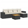 Set de sofás de jardín 6 piezas y cojines ratán sintético negro de , Conjuntos de jardín - Ref: Foro24-3225419, Precio: 324,7...