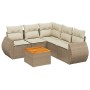 Juego de sofás jardín con cojines 6 pzas ratán sintético beige de , Conjuntos de jardín - Ref: Foro24-3257332, Precio: 450,59...