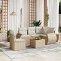 Juego de sofás jardín con cojines 6 pzas ratán sintético beige de , Conjuntos de jardín - Ref: Foro24-3257339, Precio: 450,59...