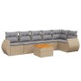 Set sofás de jardín 7 piezas y cojines ratán sintético beige de , Conjuntos de jardín - Ref: Foro24-3257347, Precio: 454,19 €...