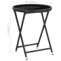 Mesa de centro ratán sintético y vidrio templado negro 60 cm de vidaXL, Mesas de jardín - Ref: Foro24-46203, Precio: 61,60 €,...