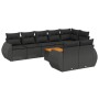 Set de sofás de jardín 8 piezas y cojines ratán sintético negro de , Conjuntos de jardín - Ref: Foro24-3257420, Precio: 617,9...