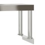 Mesa de trabajo para cocina con estante acero inox 110x55x120cm de , Restauración - Ref: Foro24-3208896, Precio: 246,40 €, De...