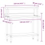 Mesa de trabajo para cocina con estante acero inox 110x55x120cm de , Restauración - Ref: Foro24-3208896, Precio: 246,40 €, De...