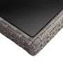 Mesa de comedor de jardín ratán sintético y vidrio gris de vidaXL, Mesas de jardín - Ref: Foro24-46190, Precio: 153,05 €, Des...