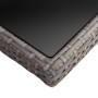 Mesa de comedor de jardín ratán sintético y vidrio gris de vidaXL, Mesas de jardín - Ref: Foro24-46190, Precio: 146,72 €, Des...