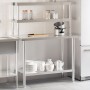 Mesa de trabajo para cocina con estante acero inox 110x55x150cm de , Restauración - Ref: Foro24-3208907, Precio: 296,64 €, De...