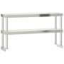Mesa de trabajo para cocina con estante acero inox 110x55x150cm de , Restauración - Ref: Foro24-3208907, Precio: 296,64 €, De...