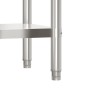 Mesa de trabajo para cocina con estante acero inox 110x55x150cm de , Restauración - Ref: Foro24-3208907, Precio: 296,64 €, De...