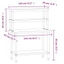 Mesa de trabajo para cocina con estante acero inox 110x55x150cm de , Restauración - Ref: Foro24-3208907, Precio: 296,64 €, De...