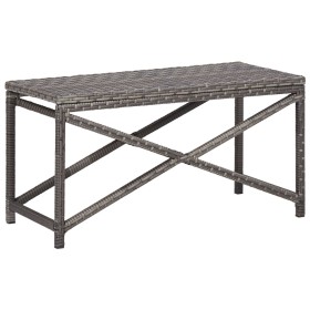 Banco de jardín ratán sintético gris 80 cm de vidaXL, Bancos de jardín - Ref: Foro24-46208, Precio: 71,74 €, Descuento: %