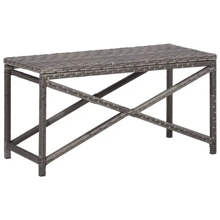 Banco de jardín ratán sintético gris 80 cm de vidaXL, Bancos de jardín - Ref: Foro24-46208, Precio: 68,18 €, Descuento: %