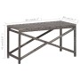 Banco de jardín ratán sintético gris 80 cm de vidaXL, Bancos de jardín - Ref: Foro24-46208, Precio: 71,74 €, Descuento: %