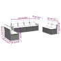Set de sofás de jardín 8 pzas y cojines ratán sintético gris de , Conjuntos de jardín - Ref: Foro24-3259974, Precio: 456,96 €...