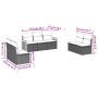 Set de sofás de jardín 7 piezas con cojines ratán PE gris de , Conjuntos de jardín - Ref: Foro24-3259960, Precio: 418,70 €, D...