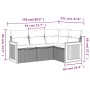 Set de muebles de jardín 5 pzas y cojines ratán sintético negro de , Conjuntos de jardín - Ref: Foro24-3260018, Precio: 332,9...