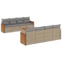 Set de sofás de jardín 9 pzas con cojines ratán sintético beige de , Conjuntos de jardín - Ref: Foro24-3259903, Precio: 563,2...