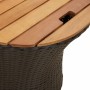 Mesas auxiliares jardín 2 pzas superficie de madera ratán negro de , Mesas de jardín - Ref: Foro24-366288, Precio: 114,68 €, ...